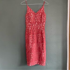 Love, Bonito Gorgeous Dark Rose Lace Overlay Dress